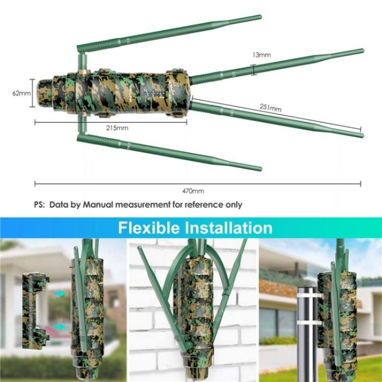 WAVLINK WN572HP3 帶 PoE 高增益天線 AC1200 雙頻 WiFi 擴展器，美規插頭，歐規插頭，英規插頭，澳規插頭