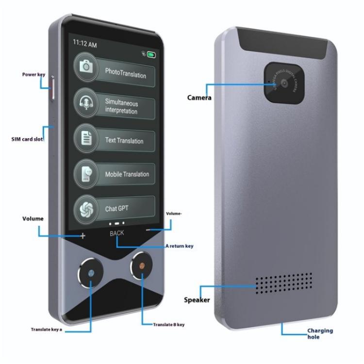 V9000 支援 137 種語言 AI 智能翻譯 4G WiFi 離線拍照翻譯裝置