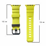 野徑灰色扣加厚矽膠錶帶，適用於 Apple Watch 46mm / 49mm / 45mm / 44mm