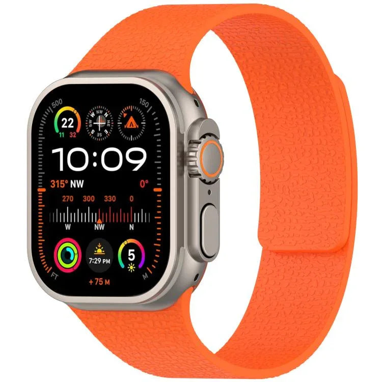 荔枝紋磁吸矽膠錶帶，適用於 Apple Watch 46mm / 49mm / 45mm / 44mm，適用於 Apple Watch 42mm / 41mm / 40mm / 38mm