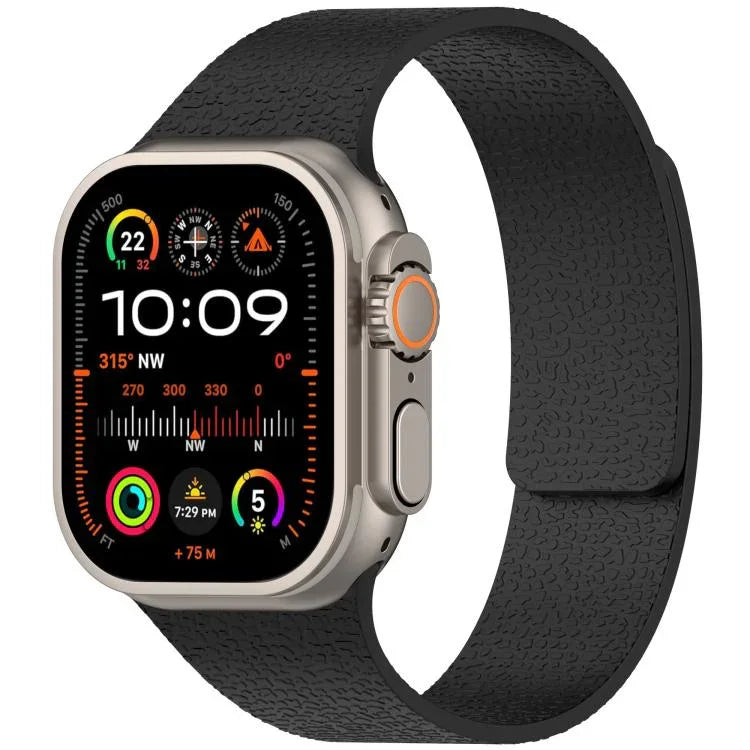 荔枝紋磁吸矽膠錶帶，適用於 Apple Watch 46mm / 49mm / 45mm / 44mm，適用於 Apple Watch 42mm / 41mm / 40mm / 38mm