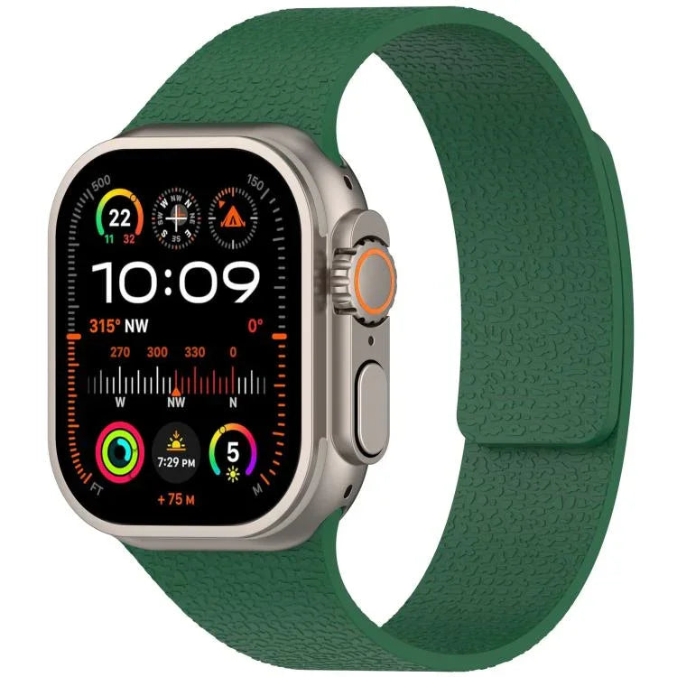 荔枝紋磁吸矽膠錶帶，適用於 Apple Watch 46mm / 49mm / 45mm / 44mm，適用於 Apple Watch 42mm / 41mm / 40mm / 38mm