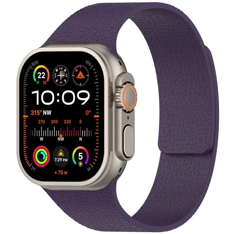 荔枝紋磁吸矽膠錶帶，適用於 Apple Watch 46mm / 49mm / 45mm / 44mm，適用於 Apple Watch 42mm / 41mm / 40mm / 38mm