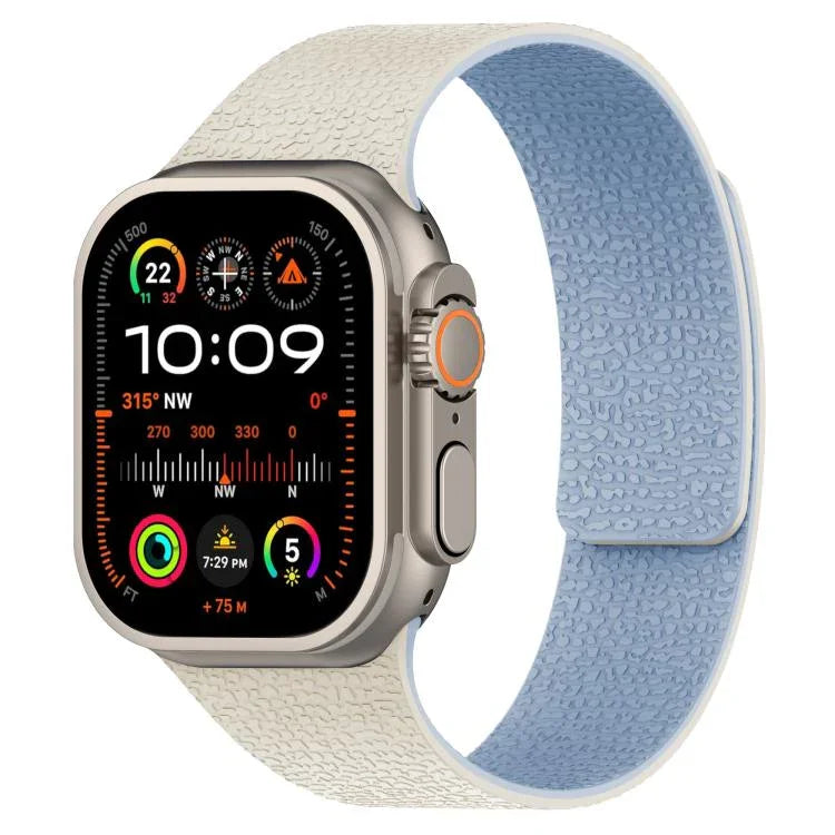 荔枝紋磁吸矽膠錶帶，適用於 Apple Watch 46mm / 49mm / 45mm / 44mm，適用於 Apple Watch 42mm / 41mm / 40mm / 38mm