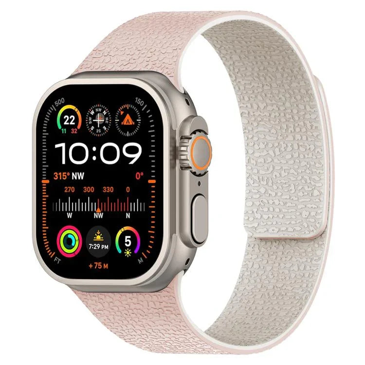 荔枝紋磁吸矽膠錶帶，適用於 Apple Watch 46mm / 49mm / 45mm / 44mm，適用於 Apple Watch 42mm / 41mm / 40mm / 38mm