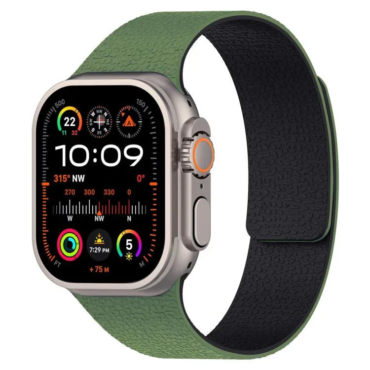 荔枝紋磁吸矽膠錶帶，適用於 Apple Watch 46mm / 49mm / 45mm / 44mm，適用於 Apple Watch 42mm / 41mm / 40mm / 38mm