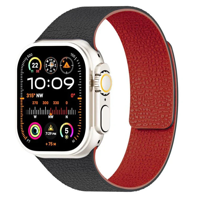 荔枝紋磁吸矽膠錶帶，適用於 Apple Watch 46mm / 49mm / 45mm / 44mm，適用於 Apple Watch 42mm / 41mm / 40mm / 38mm