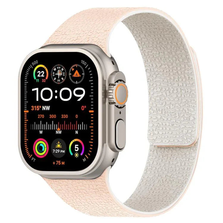 荔枝紋磁吸矽膠錶帶，適用於 Apple Watch 46mm / 49mm / 45mm / 44mm，適用於 Apple Watch 42mm / 41mm / 40mm / 38mm