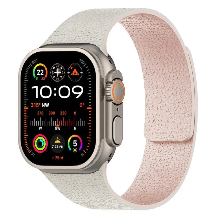 荔枝紋磁吸矽膠錶帶，適用於 Apple Watch 46mm / 49mm / 45mm / 44mm，適用於 Apple Watch 42mm / 41mm / 40mm / 38mm