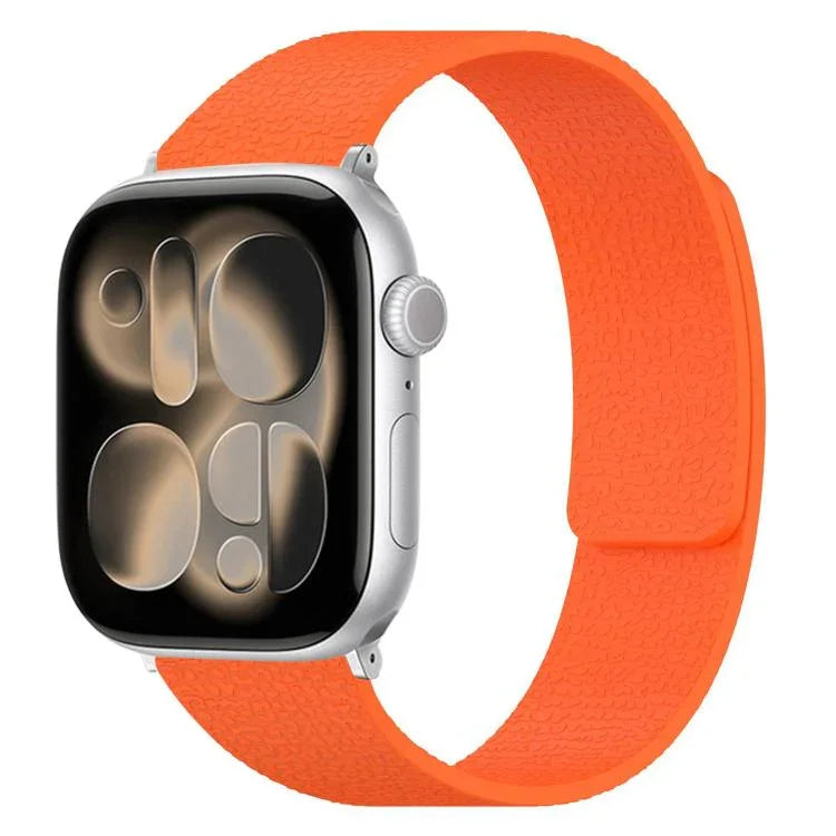 荔枝紋磁吸矽膠錶帶，適用於 Apple Watch 46mm / 49mm / 45mm / 44mm，適用於 Apple Watch 42mm / 41mm / 40mm / 38mm