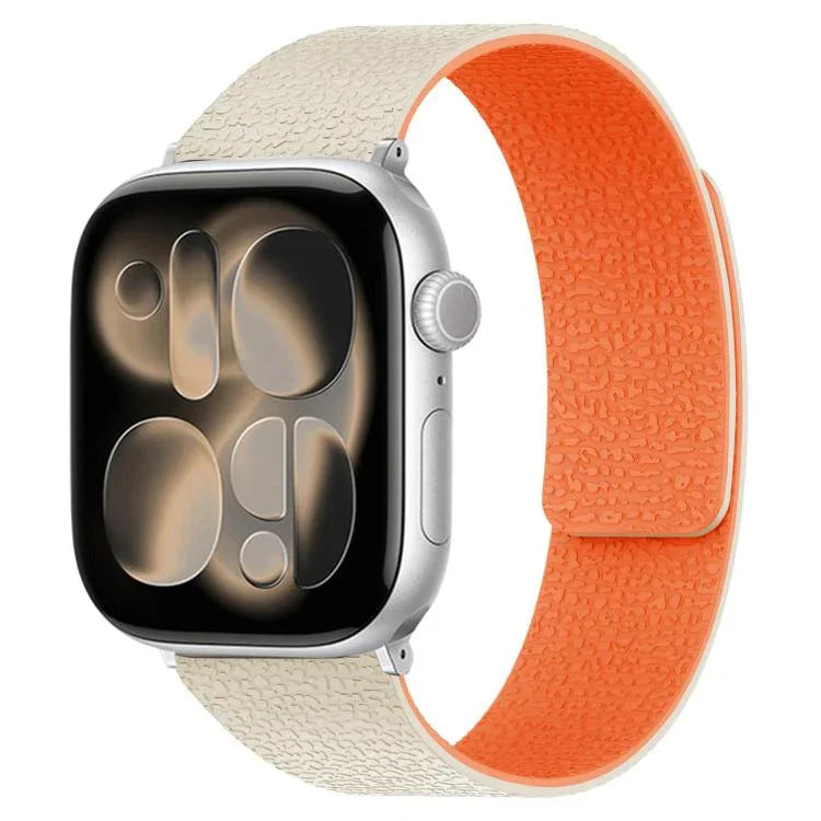 荔枝紋磁吸矽膠錶帶，適用於 Apple Watch 46mm / 49mm / 45mm / 44mm，適用於 Apple Watch 42mm / 41mm / 40mm / 38mm