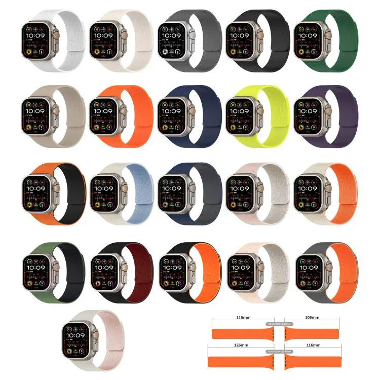 荔枝紋磁吸矽膠錶帶，適用於 Apple Watch 46mm / 49mm / 45mm / 44mm，適用於 Apple Watch 42mm / 41mm / 40mm / 38mm