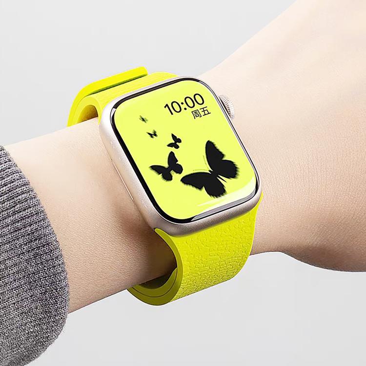 荔枝紋磁吸矽膠錶帶，適用於 Apple Watch 46mm / 49mm / 45mm / 44mm，適用於 Apple Watch 42mm / 41mm / 40mm / 38mm