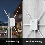 WAVLINK WN588HX3 AX3000 戶外 WiFi 擴展器，6 天線雙頻 WiFi 中繼器，美規插頭，英規插頭，歐規插頭，澳規插頭