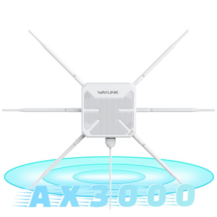 WAVLINK WN588HX3 AX3000 戶外 WiFi 擴展器，6 天線雙頻 WiFi 中繼器，美規插頭，英規插頭，歐規插頭，澳規插頭