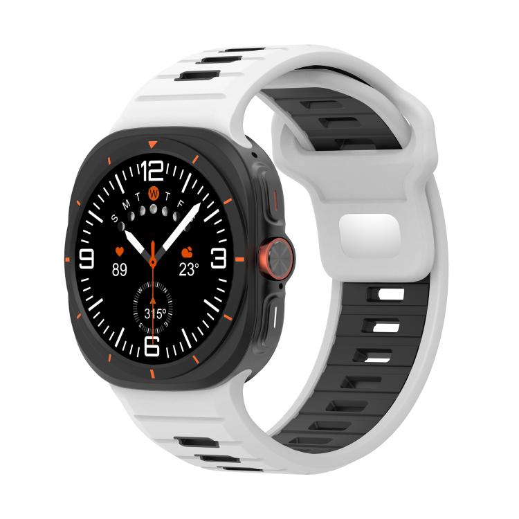 Two Color Reverse Buckle Silicone Watch Band, For Galaxy Watch Ultra2 2026 / 2025 / 1 2024