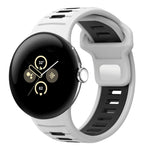 雙色反扣矽膠錶帶，適用於 Google Pixel Watch 4 / Watch 3 45mm