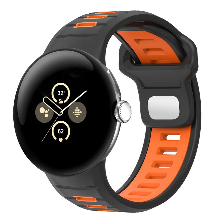 雙色反扣矽膠錶帶，適用於 Google Pixel Watch 4 / Watch 3 45mm