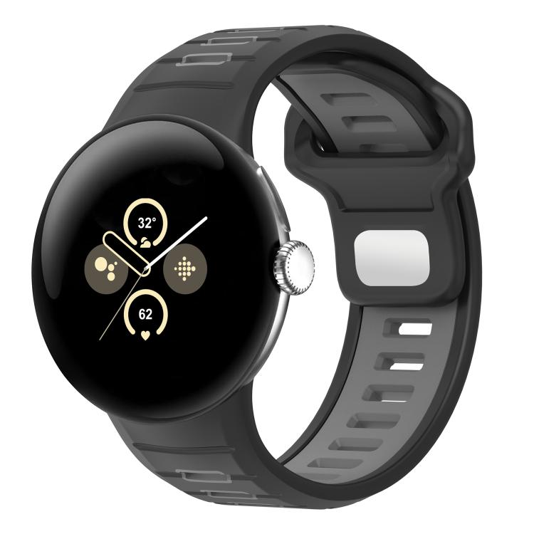 雙色反扣矽膠錶帶，適用於 Google Pixel Watch 4 / Watch 3 45mm