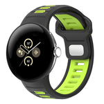 雙色反扣矽膠錶帶，適用於 Google Pixel Watch 4 / Watch 3 45mm