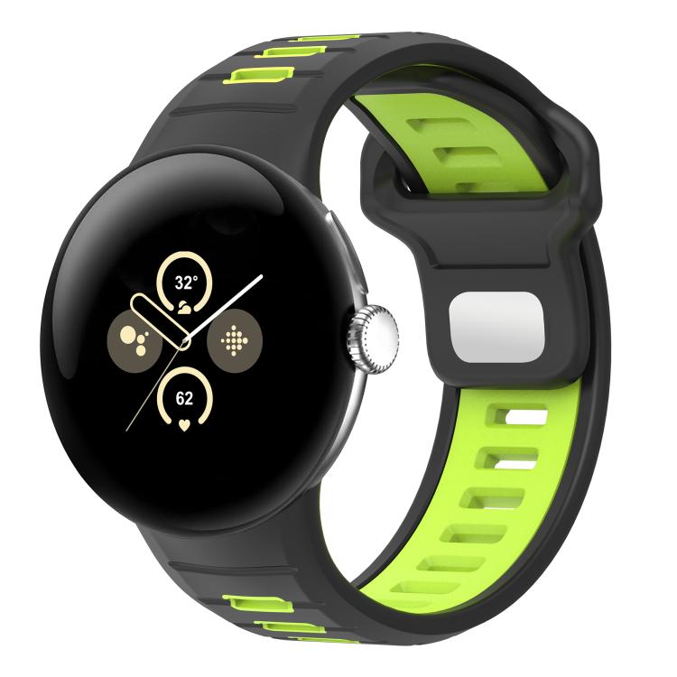 雙色反扣矽膠錶帶，適用於 Google Pixel Watch 4 / Watch 3 45mm