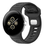 雙色反扣矽膠錶帶，適用於 Google Pixel Watch 4 / Watch 3 45mm