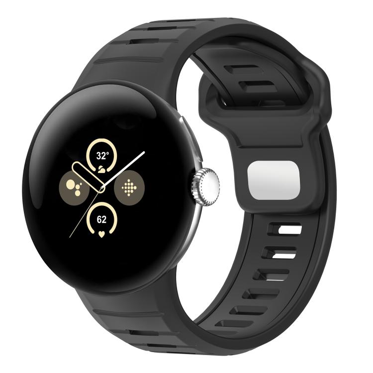 雙色反扣矽膠錶帶，適用於 Google Pixel Watch 4 / Watch 3 45mm