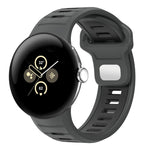 雙色反扣矽膠錶帶，適用於 Google Pixel Watch 4 / Watch 3 45mm