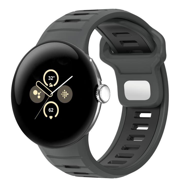 雙色反扣矽膠錶帶，適用於 Google Pixel Watch 4 / Watch 3 45mm