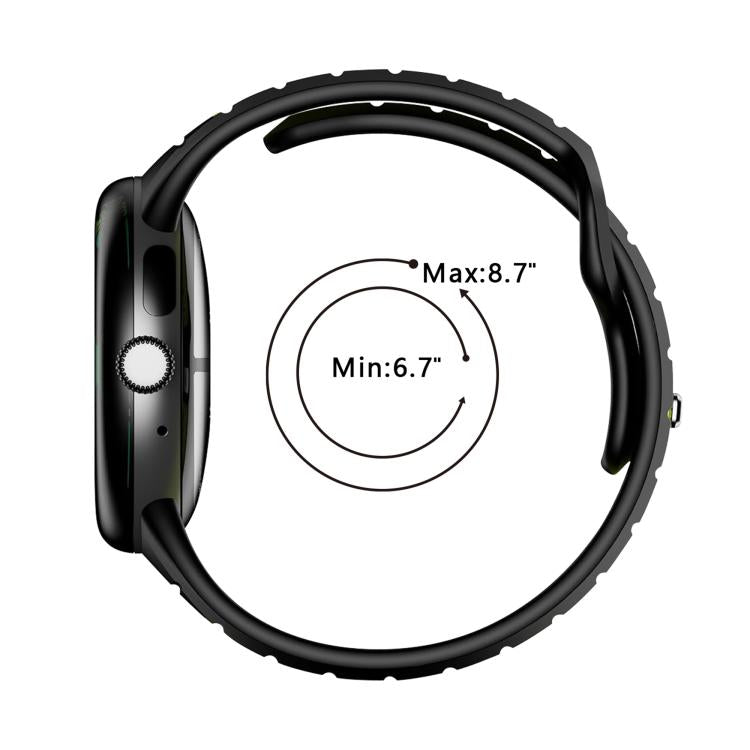 雙色反扣矽膠錶帶，適用於 Google Pixel Watch 4 / Watch 3 45mm