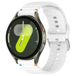 波浪紋縫線 20mm 矽膠錶帶，適用於 Samsung Galaxy Watch 7 40 / 44mm