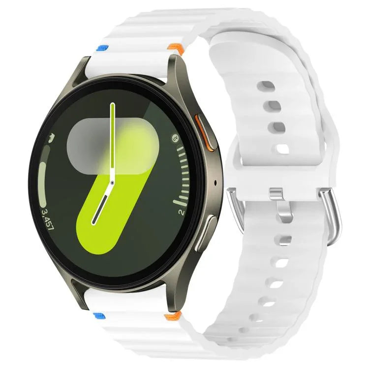 波浪紋縫線 20mm 矽膠錶帶，適用於 Samsung Galaxy Watch 7 40 / 44mm