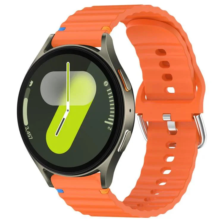 波浪紋縫線 20mm 矽膠錶帶，適用於 Samsung Galaxy Watch 7 40 / 44mm