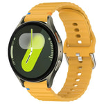 波浪紋縫線 20mm 矽膠錶帶，適用於 Samsung Galaxy Watch 7 40 / 44mm