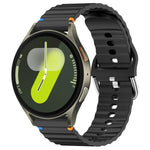 波浪紋縫線 20mm 矽膠錶帶，適用於 Samsung Galaxy Watch 7 40 / 44mm