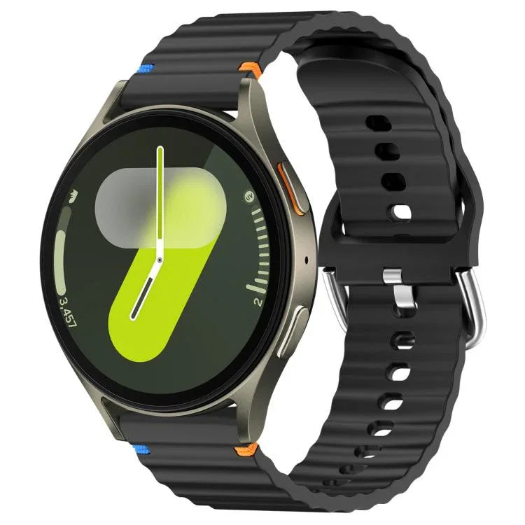 波浪紋縫線 20mm 矽膠錶帶，適用於 Samsung Galaxy Watch 7 40 / 44mm
