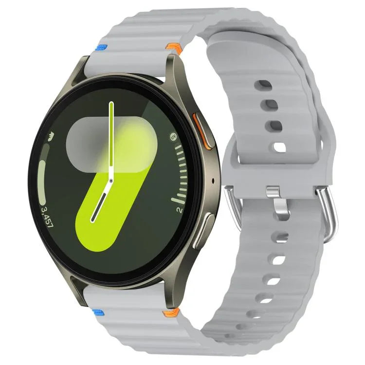 波浪紋縫線 20mm 矽膠錶帶，適用於 Samsung Galaxy Watch 7 40 / 44mm