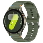 波浪紋縫線 20mm 矽膠錶帶，適用於 Samsung Galaxy Watch 7 40 / 44mm