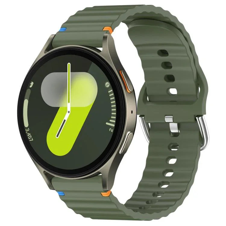 波浪紋縫線 20mm 矽膠錶帶，適用於 Samsung Galaxy Watch 7 40 / 44mm