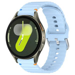 波浪紋縫線 20mm 矽膠錶帶，適用於 Samsung Galaxy Watch 7 40 / 44mm