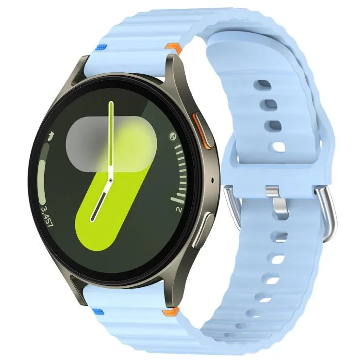 波浪紋縫線 20mm 矽膠錶帶，適用於 Samsung Galaxy Watch 7 40 / 44mm