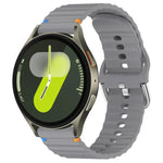 波浪紋縫線 20mm 矽膠錶帶，適用於 Samsung Galaxy Watch 7 40 / 44mm