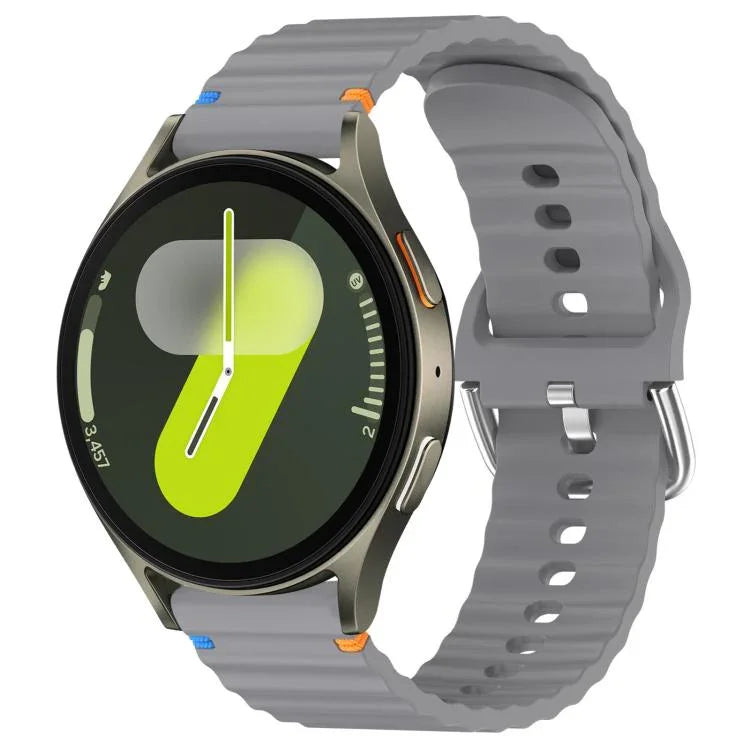 波浪紋縫線 20mm 矽膠錶帶，適用於 Samsung Galaxy Watch 7 40 / 44mm