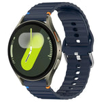 波浪紋縫線 20mm 矽膠錶帶，適用於 Samsung Galaxy Watch 7 40 / 44mm