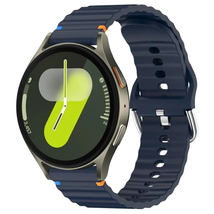 波浪紋縫線 20mm 矽膠錶帶，適用於 Samsung Galaxy Watch 7 40 / 44mm