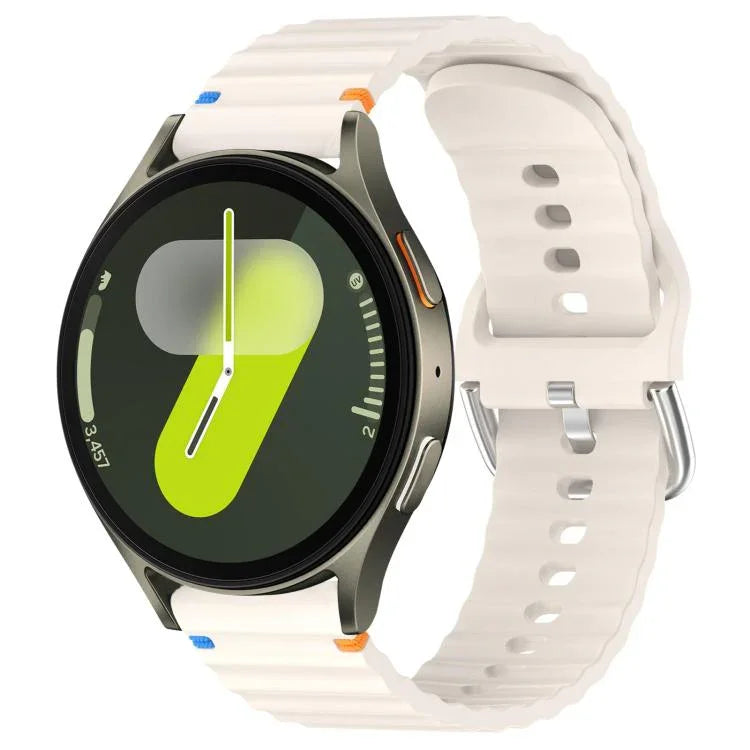 波浪紋縫線 20mm 矽膠錶帶，適用於 Samsung Galaxy Watch 7 40 / 44mm