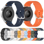 波浪紋縫線 20mm 矽膠錶帶，適用於 Samsung Galaxy Watch 7 40 / 44mm