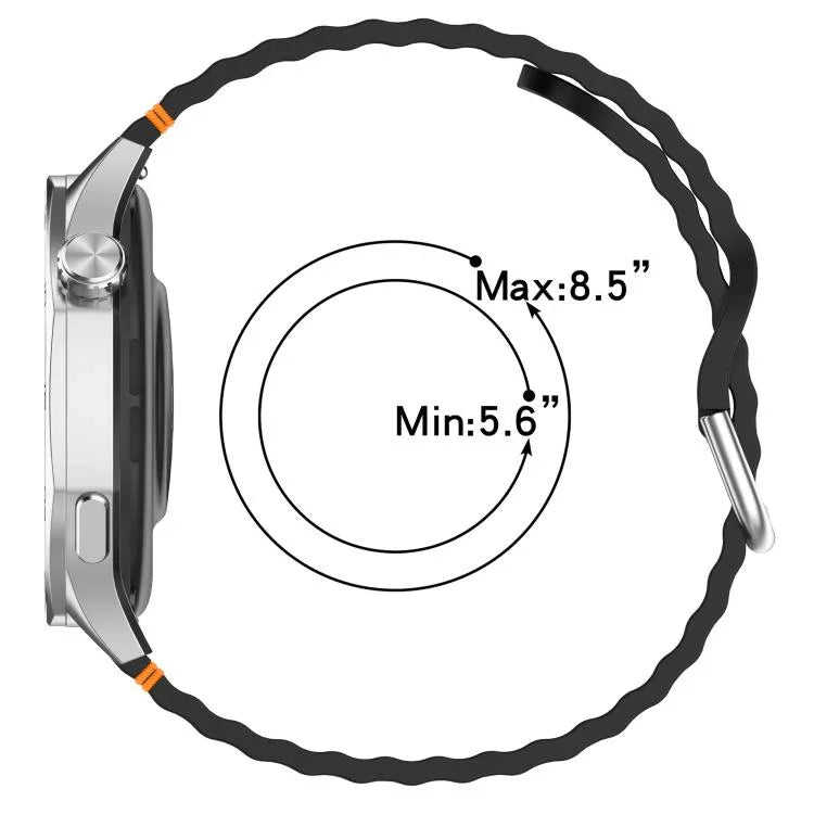 波浪紋縫線 20mm 矽膠錶帶，適用於 Samsung Galaxy Watch 7 40 / 44mm
