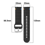波浪紋縫線 20mm 矽膠錶帶，適用於 Samsung Galaxy Watch 7 40 / 44mm