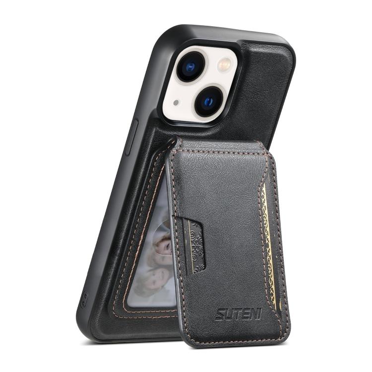 Suteni M3卡包MagSafe牛皮紋理皮革手機殼，適用於iPhone 13 Pro Max、iPhone 13 Pro、iPhone 13、iPhone 12、iPhone 12 Pro Max、iPhone 12 Pro